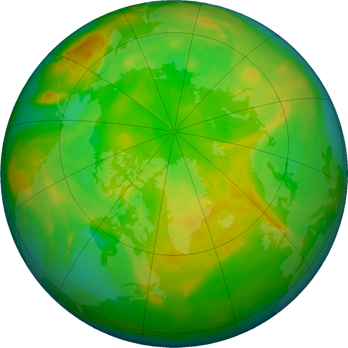 Arctic ozone map for 31 May 2011